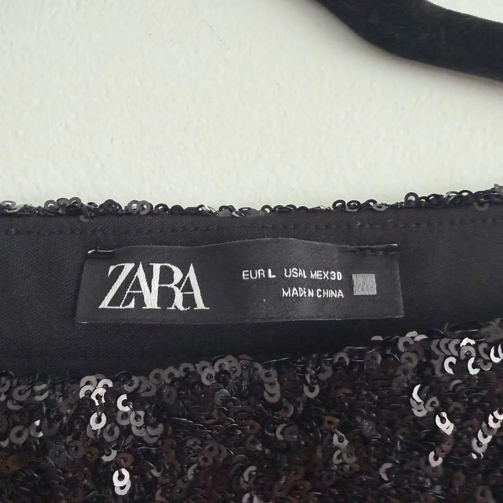 Zara sequin pants leggings flare - Picture 4 of 8